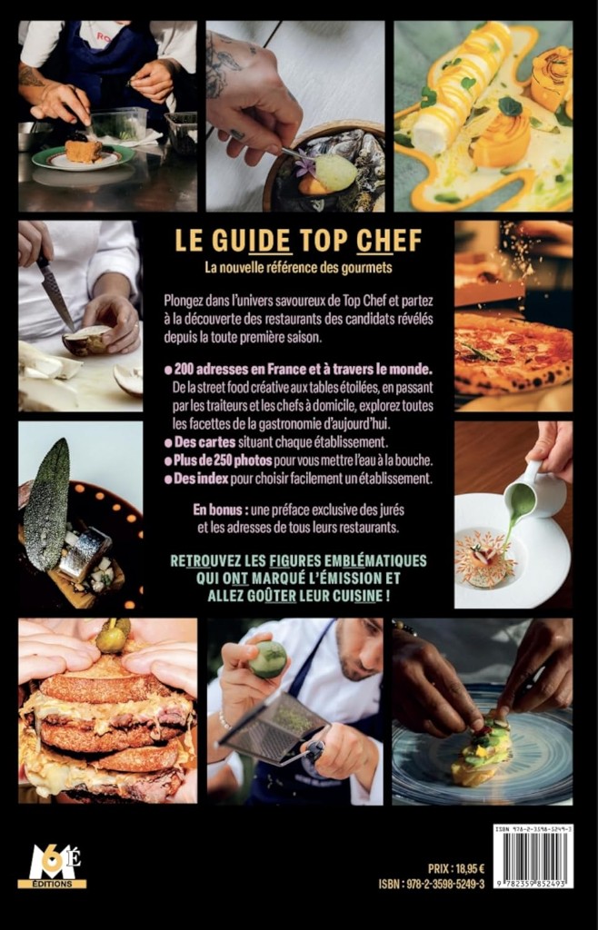 Quatrième de couverture du Guide Top Chef